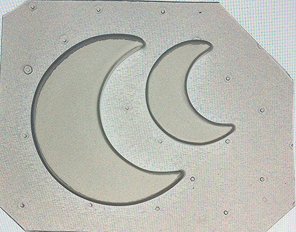 Flexible Resin Mold Set of 2 Half / Crescent Moon Large & Small N2