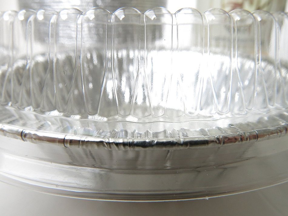New Disposable Aluminum 5" Tart Pan/individual Pot Pie Pan w/ Clear Dome Lid -501P (50) N3