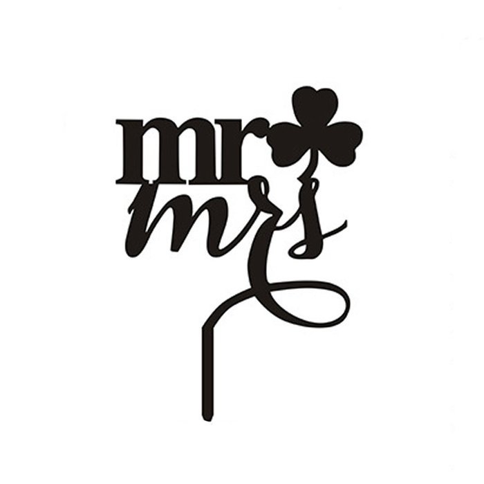Ecape Acrylic Wedding Cake Topper Wedding Monogram Mr and Mrs Cake Topper With Maple Leaf N9