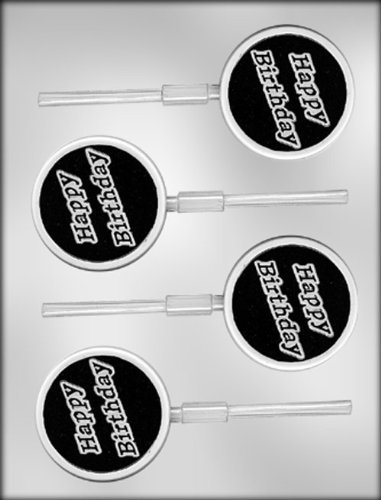 CK Products 2-5/8-Inch "Happy Birthday" Sucker Chocolate Mold