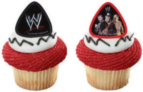 24 ~ WWE Champions Rings ~ Designer Cake/Cupcake Topper ~ New!!!!!
