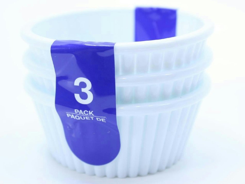 (Pack of 2) 3 Count Ramekin Dish (White)