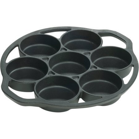 Lodge Logic Non-Stick Cast Iron Mini Cake Pan, Black