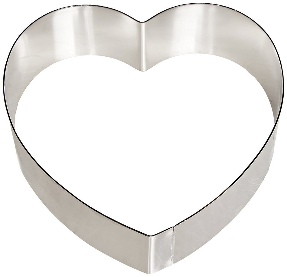 Fat Daddio's Stainless Steel Heart Cake and Pastry Ring, 5.625 Inch x 2 Inch N3