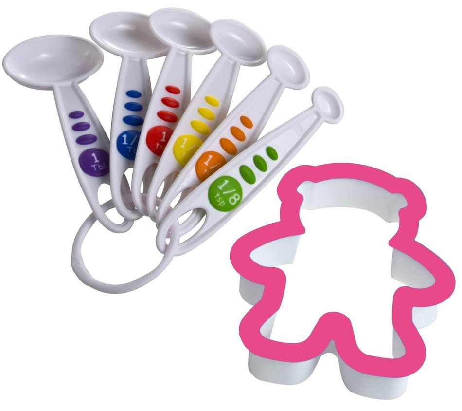 Curious Chef TCC50186 11-Piece Kids' Chef Kit, Pink/Green