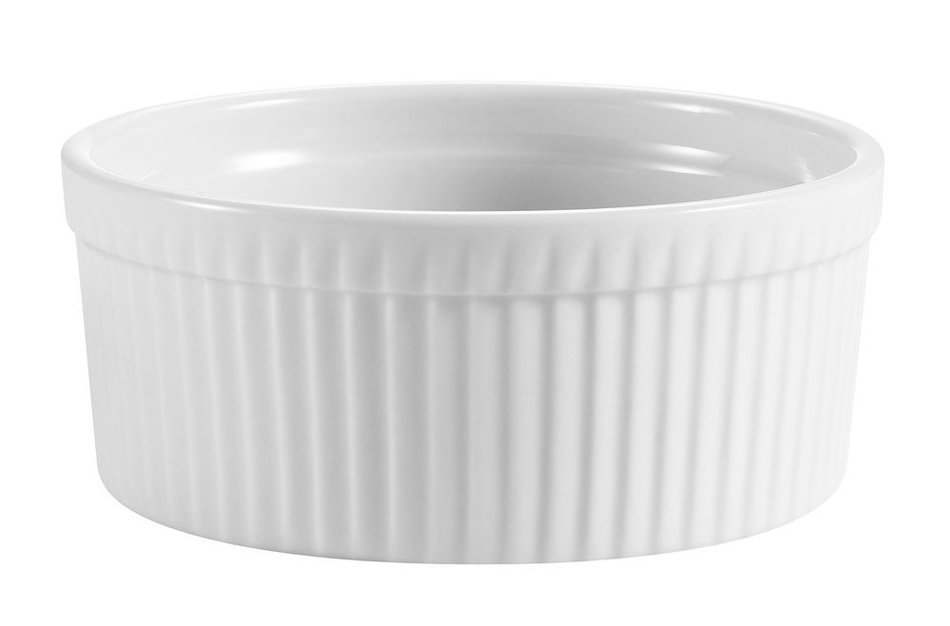 CAC China Accessories 2-5/8-Inch by 1-1/2-Inch 2-Ounce Super White Porcelain Round Fluted Ramekin, Box of 48