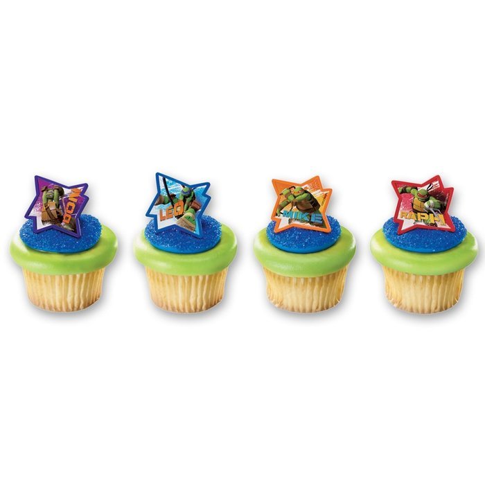 DecoPac Teenage Mutant Ninja Turtles Cupcake Rings (12 Count)