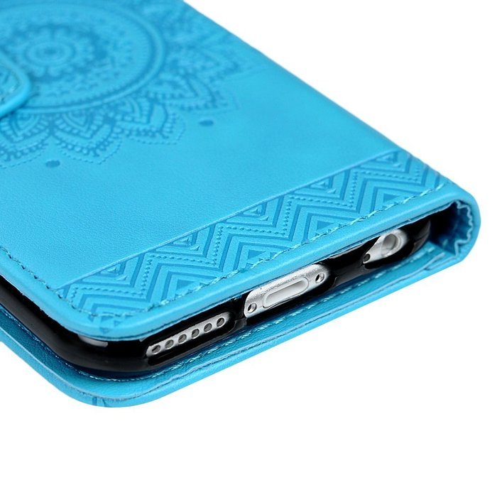 iPhone 6S Plus Case,iPhone 6 Plus Case (4.7") - Wallet Embossed Totem Flower Design Folio PU Leather with Stand... N7