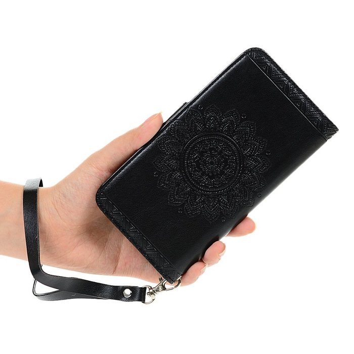iPhone 6S Plus Case,iPhone 6 Plus Case (4.7") - Wallet Embossed Totem Flower Design Folio PU Leather with Stand... N9
