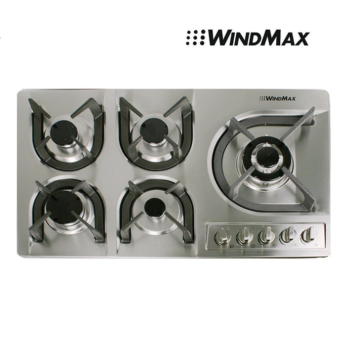 Windmax Hot 34" Stainless Steel Built-in 5 Burner Stove Gas Hob Cooktop Cooker Cook Tops N2
