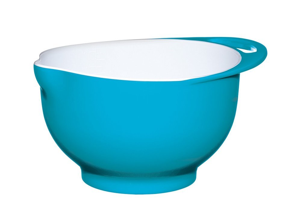 24cm Blue White Colourworks Two Tone Melamine Mixing Bowl