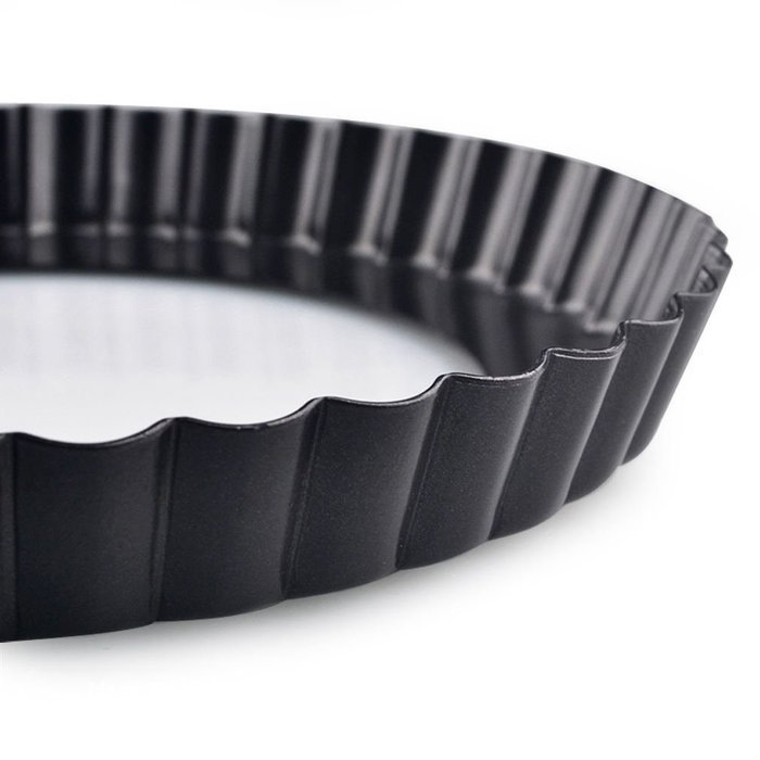 PNBB Non Stick Carbon Steel Split Decision Pie Pan with Removable Base - Set of 3 N2