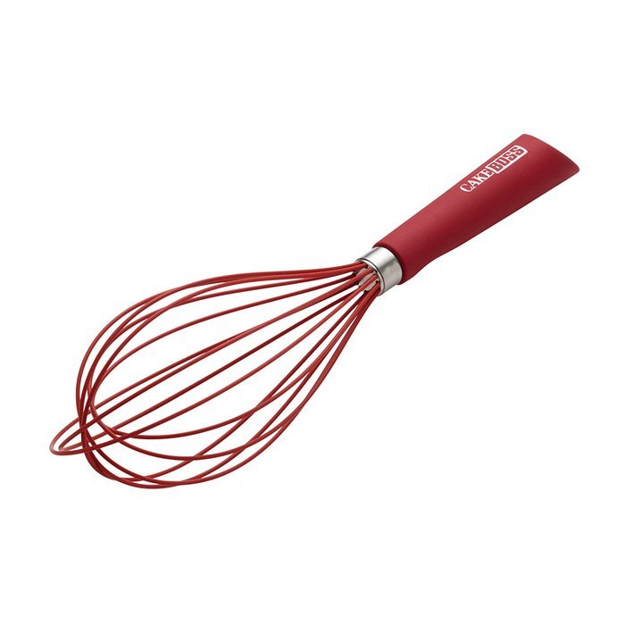 Cake Boss Stainless Steel Tools and Gadgets Balloon Whisk with Silicone Overmold, 10-Inch, Red