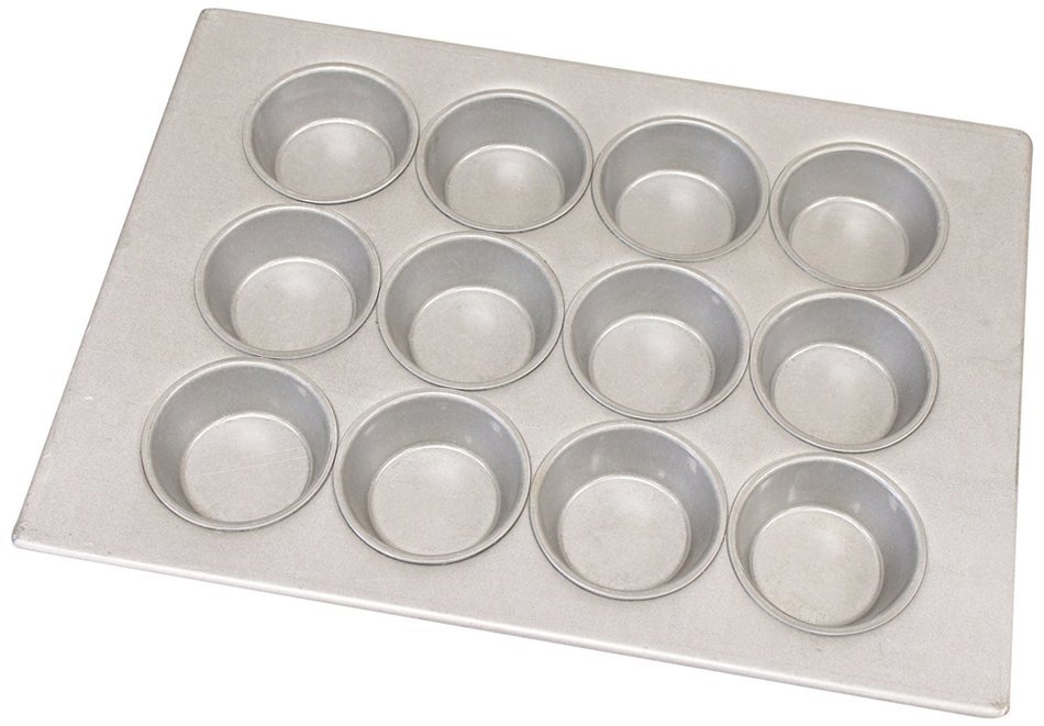 Magna Industries 15310 22-Gauge Aluminized Steel Large Muffin Pan, 3-1/4" Diameter, 3 x 4 Cups Layout (Pack of...