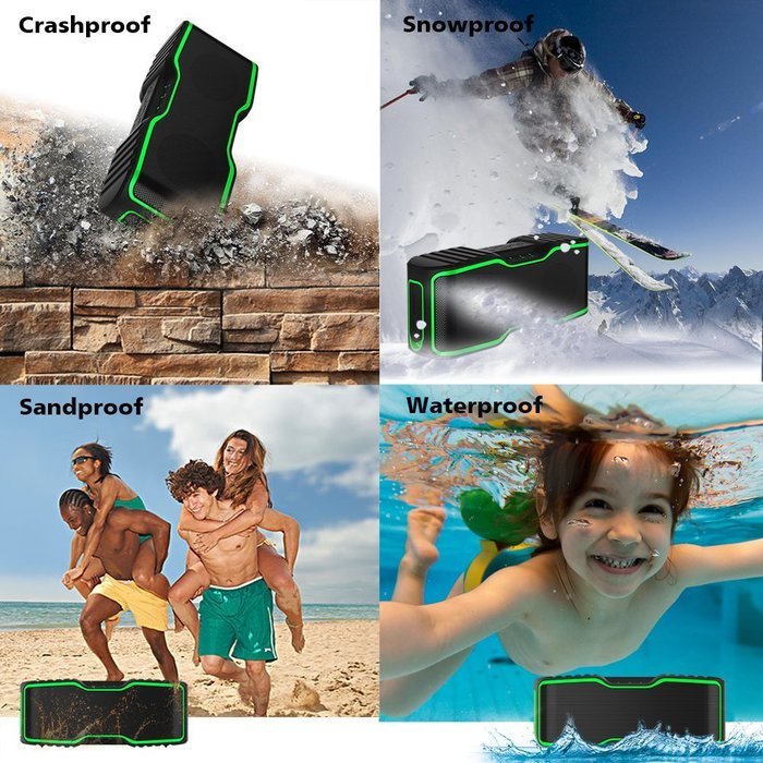 URPOWER II Portable Wireless Bluetooth Speakers Waterproof IPX7 Rating with 20W Enhanced Bass, Stereo Pairing,...
