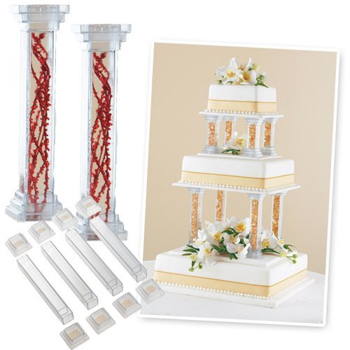 Wilton Enterprises Fillable Pillars Cake Decorations 12 Pack 6"