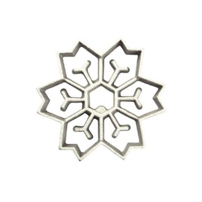 Rosette-Iron Mold Cast Aluminum 2 in 1 Snowflake Design / Shape