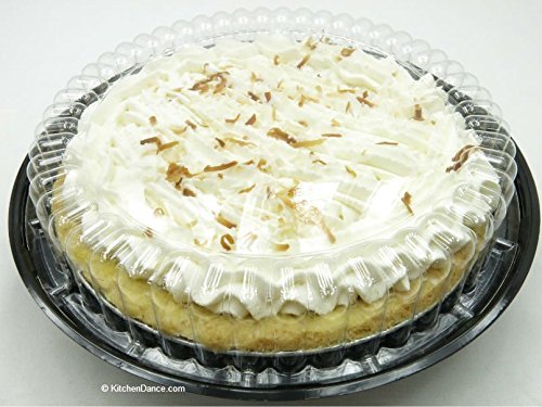 9 Inch Low Dome Plastic Disposable/Reusable Pie Carrier #WJ40 (10) N2