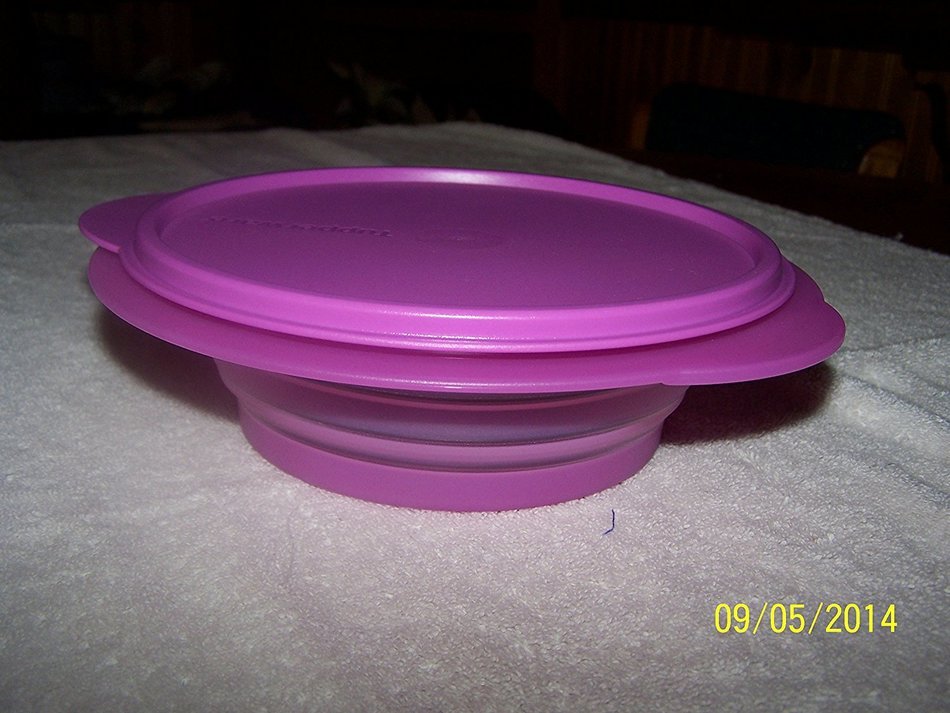 Tupperware Flatout 4cup Bowl Purple N2