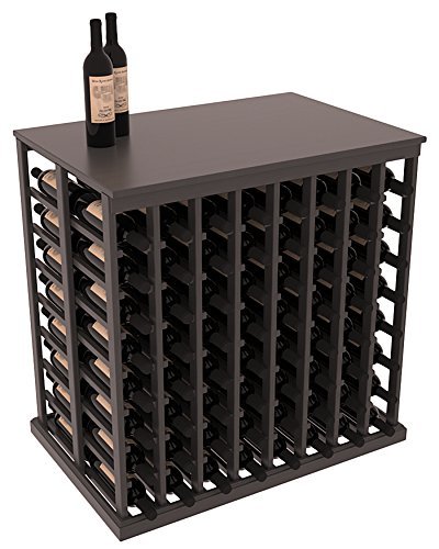 Wine Racks America Ponderosa Pine Double Deep Tasting Table + Solid Top. 13 Stains to Choose From! N10