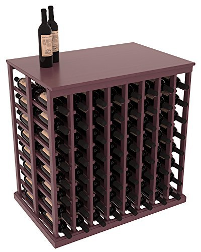 Wine Racks America Ponderosa Pine Double Deep Tasting Table + Solid Top. 13 Stains to Choose From! N11