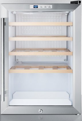 Summit SCR312LBIWC2 18" Built-In Wine Cellar with 22 Bottle Capacity Factory Installed Lock Professional Handle