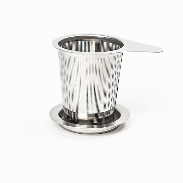 HUJI Extra Fine Mesh Stainless Steel Non-magnetic Lead Free Tea Infuser Strainer Steeper with Lid (2, Stainless... N5