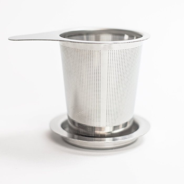 HUJI Extra Fine Mesh Stainless Steel Non-magnetic Lead Free Tea Infuser Strainer Steeper with Lid (2, Stainless... N6