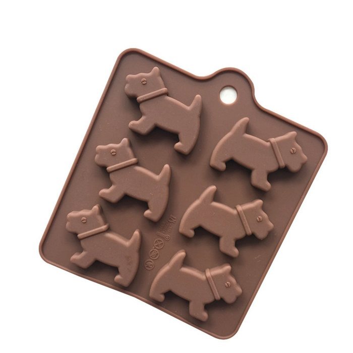 Always Your Chef 6-Cavity Silicone Puppy Chocolate Candy Making Molds, Baking Molds for Jello, Gummy, Soap and... N3