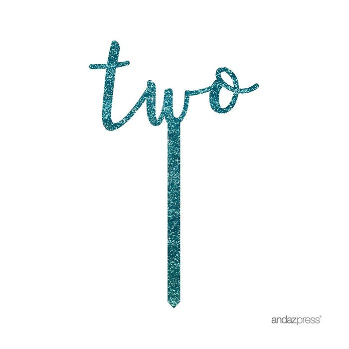 Andaz Press 5th Birthday and Anniversary Acrylic Cake Toppers, Pink Glitter, Number 5, 1-Pack N8
