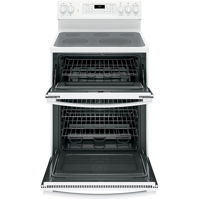 GE JB860DJWW 30" White Electric Smoothtop Double Oven Range - Convection N2