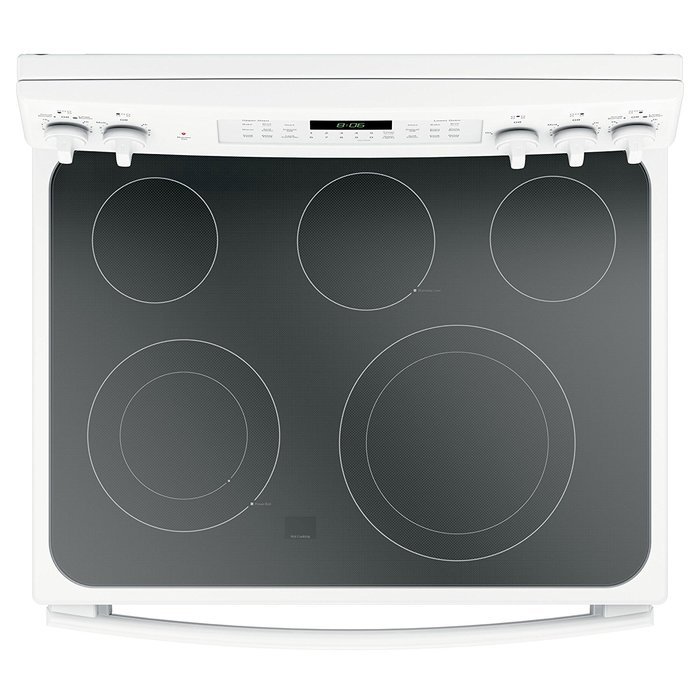 GE JB860DJWW 30" White Electric Smoothtop Double Oven Range - Convection N3