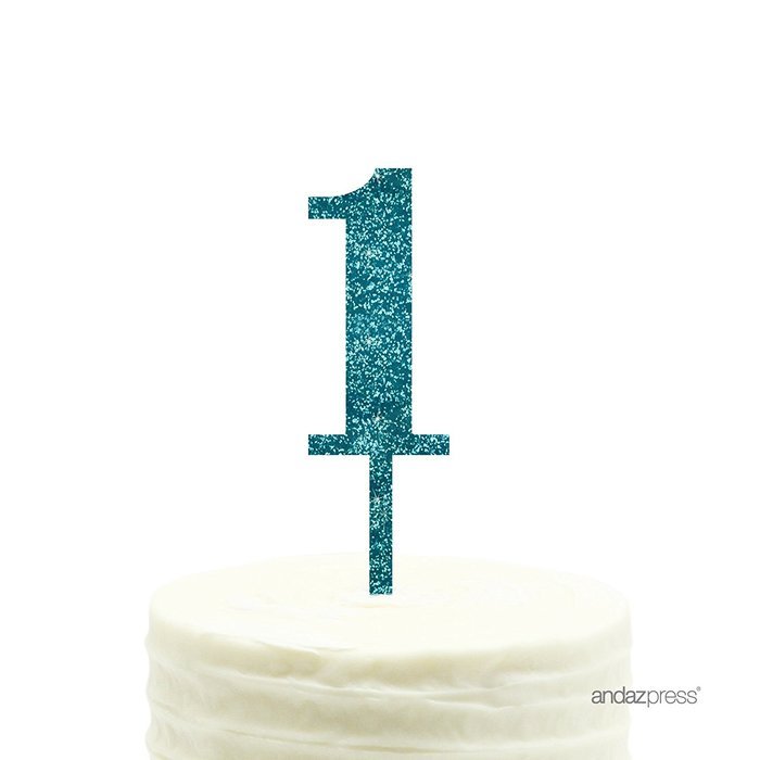 Andaz Press 5th Birthday and Anniversary Acrylic Cake Toppers, Pink Glitter, Number 5, 1-Pack N11