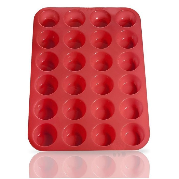 MJBAKERS Mini Muffin Pan- 24 Cups Premium Perfect Portion Control Baking Pans- Non Stick Food Grade Siicone Mold... N7