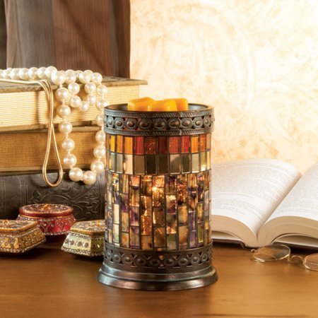 Mosaic Wax Warmer, Gatsby Bronze Glass, Metal 001-78074 by ScentSationals N2