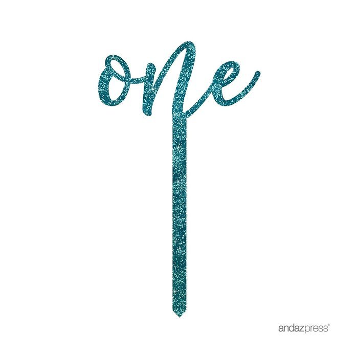 Andaz Press 5th Birthday and Anniversary Acrylic Cake Toppers, Pink Glitter, Number 5, 1-Pack N18