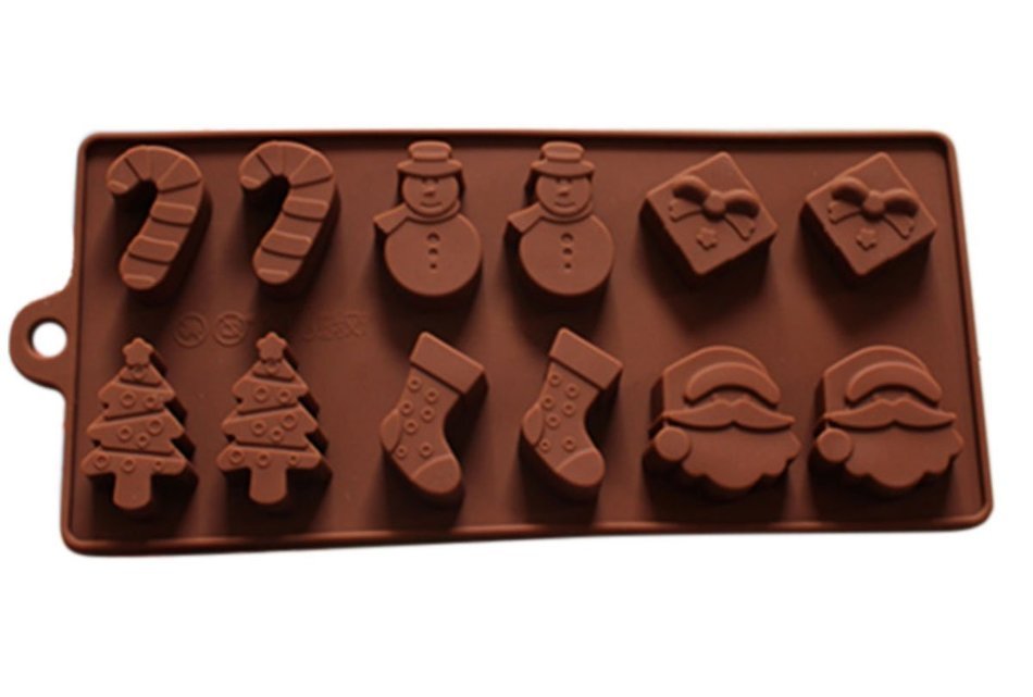 Feoya Christmas Decoration Silicone Non Stick Chocolate Mold Cake Jelly Candy Baking Mould N2