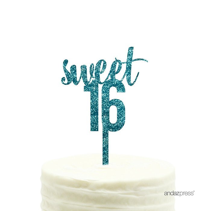 Andaz Press 5th Birthday and Anniversary Acrylic Cake Toppers, Pink Glitter, Number 5, 1-Pack N22