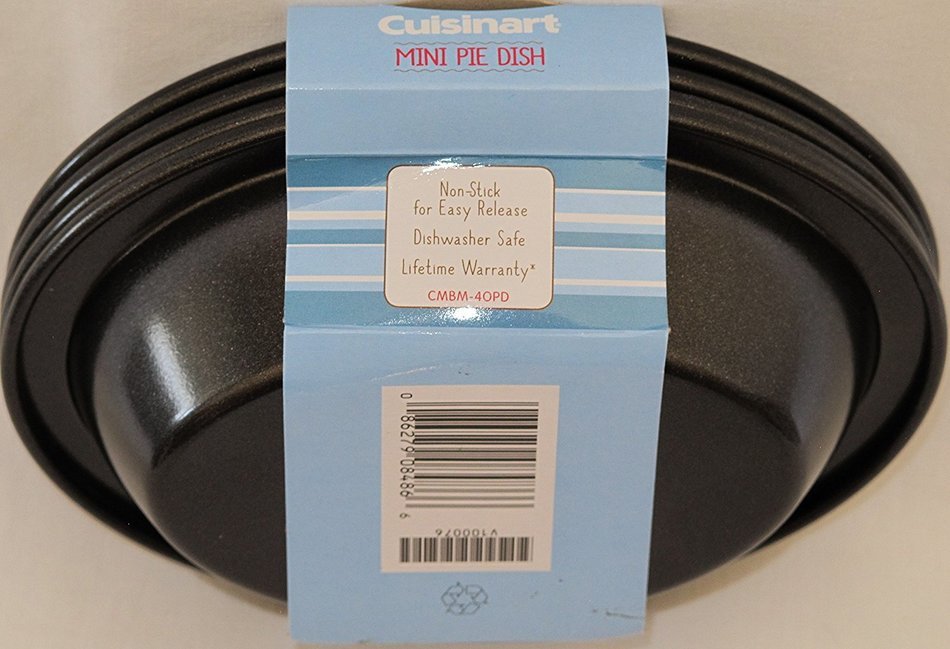 Cuisinart 4 Piece Oval Pie Dish Set, Mini, Steel Gray
