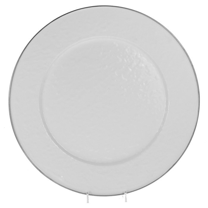 Golden Rabbit White on White Dinner Plate N5