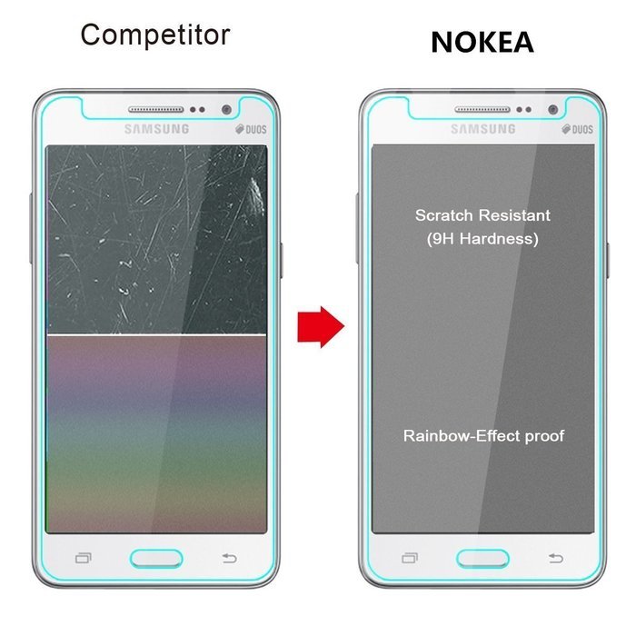 [2 Pack] Samsung Galaxy Note 5 Screen Protector, NOKEA [Tempered Glass] with [9H Hardness]... N5