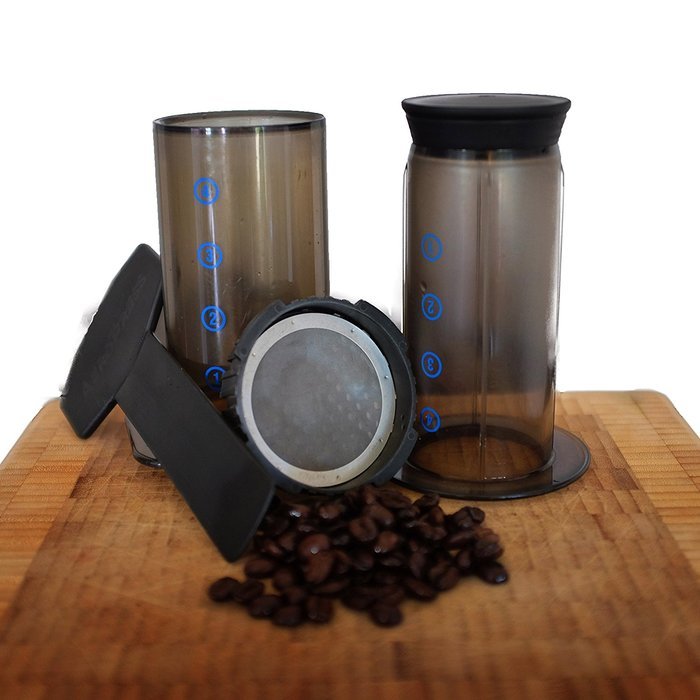 4pk Premium Ultra Slim Stainless Steel Reusable Aeropress Coffee Filter for Aeropress Coffeemaker N6