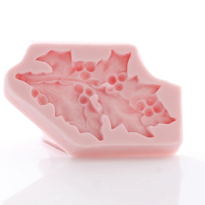 Holly Leaf Flexible Silicone Mold, Fondant, Candy, Chocolate, Food Safe, Polymer Clay, Resin Mold, Epoxy and so...