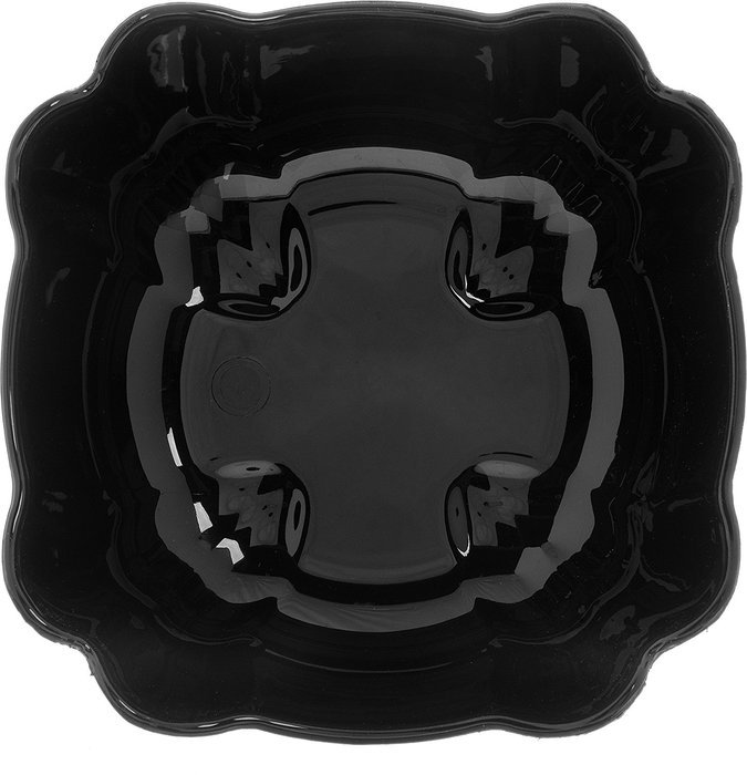 Carlisle 653103 Orchid Polycarbonate Deli Bowl, 1.6 qt. Capacity, 7.56 x 7.56 x 3.61", Black (Case of 12) N2