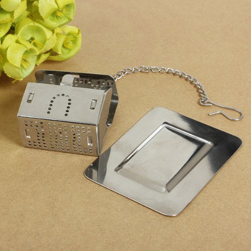 "Stainless Steel House Shaped Tea Leaf Bag Spice Strainers Filter" shopping N3