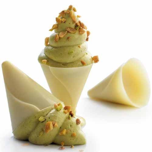 Martellato Polycarbonate "Half-Shell" Mold, Makes 20 Cone-Shaped Pieces