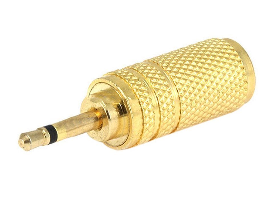 Monoprice Metal 2.5mm Mono Plug to 3.5mm Mono Jack Adaptor - Gold Plated