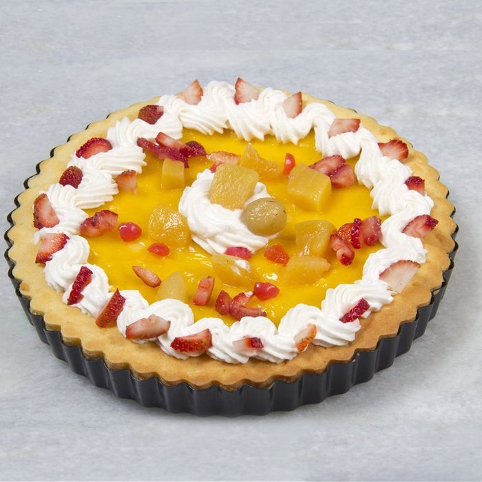Pie Tart 11&rdquo; Baking Pan Made of Non-Stick Black Aluminum for Home Kitchen and Catering N4