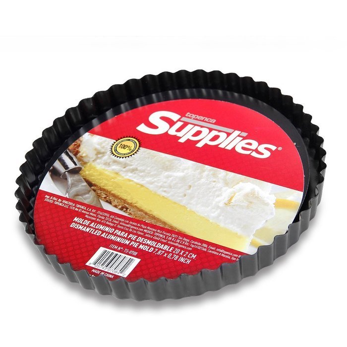 Pie Tart 11&rdquo; Baking Pan Made of Non-Stick Black Aluminum for Home Kitchen and Catering N6