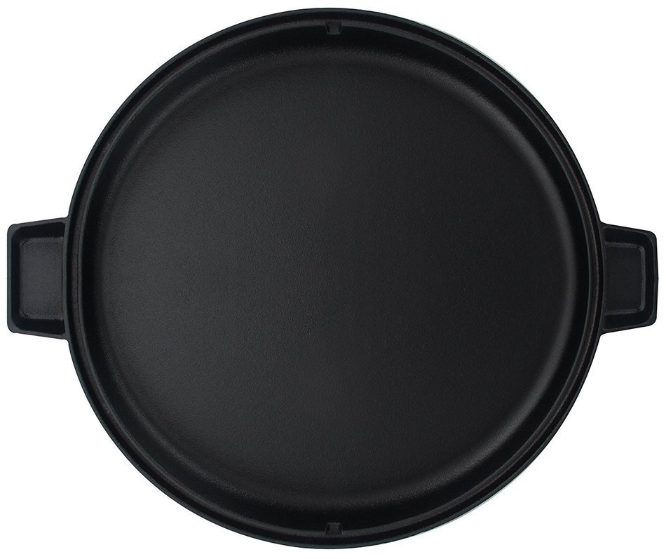 Cast Iron Griddle Pizza Pan - Pre Seasoned Grill (New Design), Black by Utopia Kitchen N6